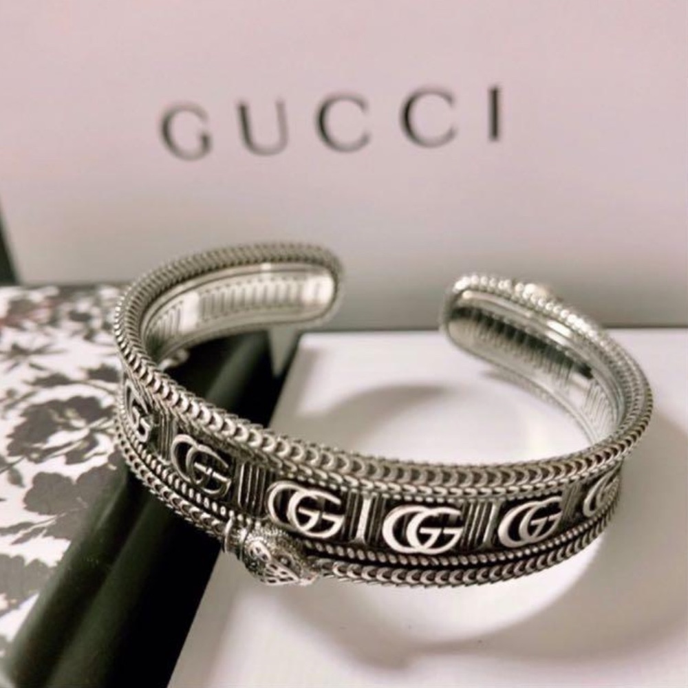 New Gucci GG Marmont Snake Cuff Bangle Bracelet - Picture 8 of 10